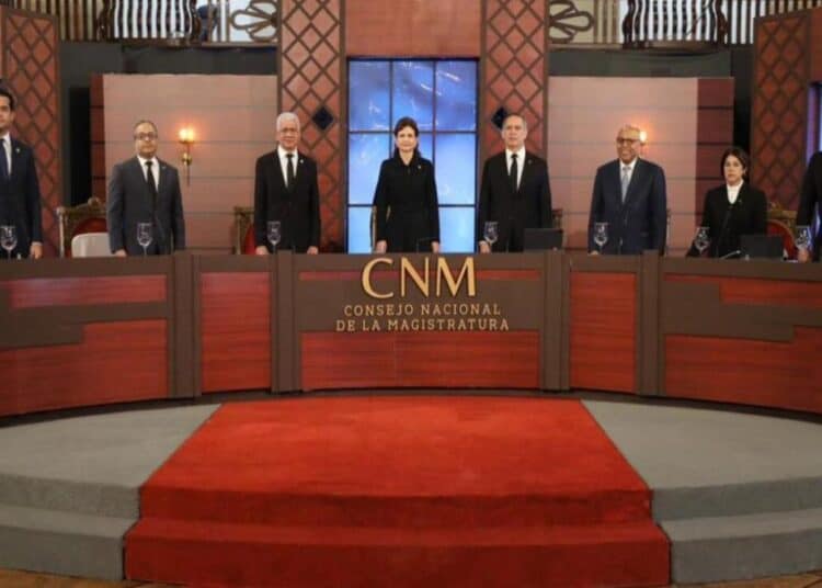 Reunión del Consejo Nacional de la Magistratura presidida por la vicepresidenta Raquel Peña en Santo Domingo
