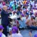 Danilo Medina durante asamblea del PLD en el Palacio de los Deportes de Villa Central, Barahona