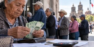 Adultos mayores en una plaza pública de México, reflejo del envejecimiento poblacional y la presión sobre el sistema de pensiones