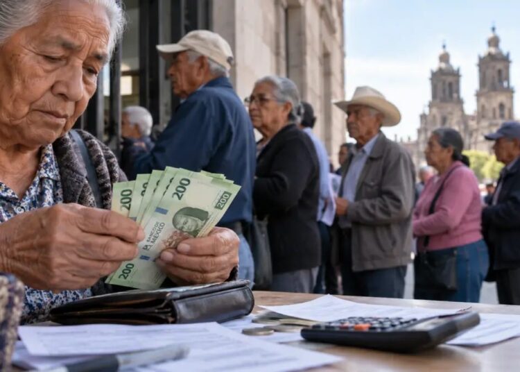 Adultos mayores en una plaza pública de México, reflejo del envejecimiento poblacional y la presión sobre el sistema de pensiones