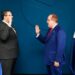Víctor Livio Cedeño Brea siendo juramentado como superintendente de Bancos por el ministro Magín Díaz en Santo Domingo