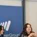 Mónica Flores Barragán, presidenta de ManpowerGroup Latinoamérica, durante desayuno con medios en Santo Domingo sobre escasez de talento global 2026