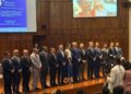 Empresarios y autoridades de República Dominicana y Honduras reunidos en el BCIE durante el Foro Empresarial bilateral