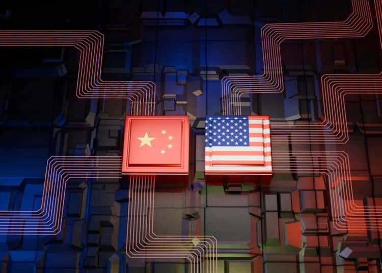 Pantallas de Wall Street mostrando caídas en acciones tecnológicas vinculadas a inteligencia artificial