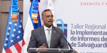 Ministro Joel Santos durante taller regional sobre energía nuclear en República Dominicana con delegaciones de América Latina y funcionarios de EE.UU.