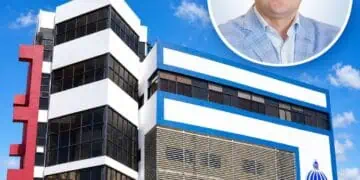 Funcionarios del INABIE inspeccionando instalaciones de un proveedor de alimentación escolar en República Dominicana