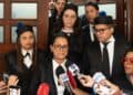 Mirna Ortiz, directora de la Pepca, junto a miembros del Ministerio Público en presentación de acusación contra Donald Guerrero