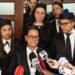 Mirna Ortiz, directora de la Pepca, junto a miembros del Ministerio Público en presentación de acusación contra Donald Guerrero
