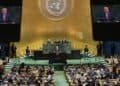 Donald Trump hablando ante la Asamblea General de la ONU en Nueva York sobre superinteligencia e inteligencia artificial