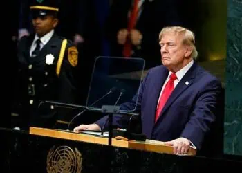 Donald Trump durante su discurso ante la Asamblea General de la ONU el 22 de septiembre de 2026