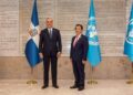 Director general de la FAO Qu Dongyu en reunión oficial antes de su visita a República Dominicana
