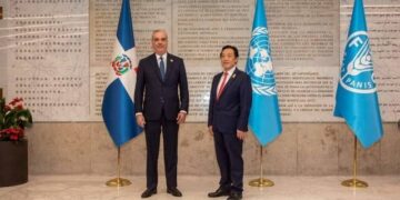 Director general de la FAO Qu Dongyu en reunión oficial antes de su visita a República Dominicana