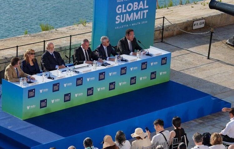 Gloria Guevara, presidenta del WTTC, durante la 26ª Cumbre Mundial de Viajes y Turismo celebrada en Malta