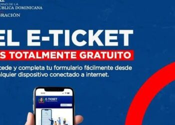 Pantalla del sistema e-ticket de la Dirección General de Migración de República Dominicana con mensaje de error