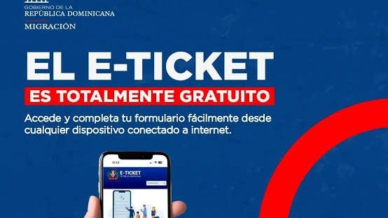 Pantalla del sistema e-ticket de la Dirección General de Migración de República Dominicana con mensaje de error