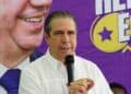 Francisco Javier García, dirigente del PLD, durante declaraciones sobre las municiones enviadas a Haití desde República Dominicana