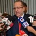 Ministro de Hacienda Magín Díaz habla con periodistas sobre subsidios a combustibles en República Dominicana