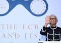 Christine Lagarde durante una conferencia del Banco Central Europeo en Fráncfort, Alemania