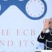 Christine Lagarde durante una conferencia del Banco Central Europeo en Fráncfort, Alemania