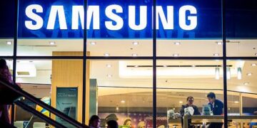 Sede de Samsung Electronics en Seúl, Corea del Sur, con logo corporativo visible