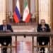 Canciller ruso Serguéi Lavrov junto al ministro iraní Abás Araqchi durante reunión en Teherán el 19 de octubre de 2026
