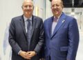 Ministro de Hacienda Magín Díaz junto al presidente del BID Ilan Goldfajn en reunión en Bangkok, Tailandia