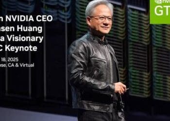 Jensen Huang, consejero delegado de Nvidia, durante una presentación de chips de inteligencia artificial