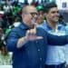 Diputado Rafael Castillo durante la asamblea política de la Fuerza del Pueblo en el polideportivo de Villa Carmen, Santo Domingo Este
