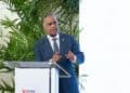Ministro Joel Santos y autoridades de la Olacde en la apertura de la XI Semana de la Energía en Santo Domingo