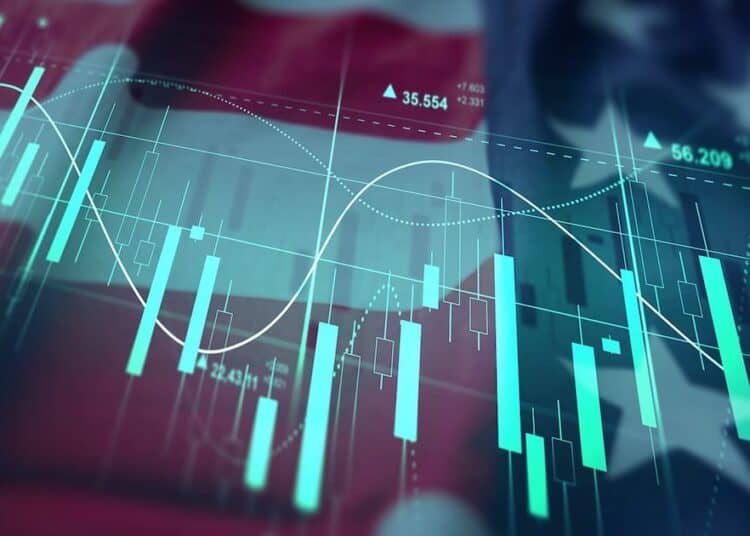 Pantalla de cotizaciones de Wall Street mostrando el cierre al alza del Dow Jones, Nasdaq y S&P 500 el 9 de octubre de 2026